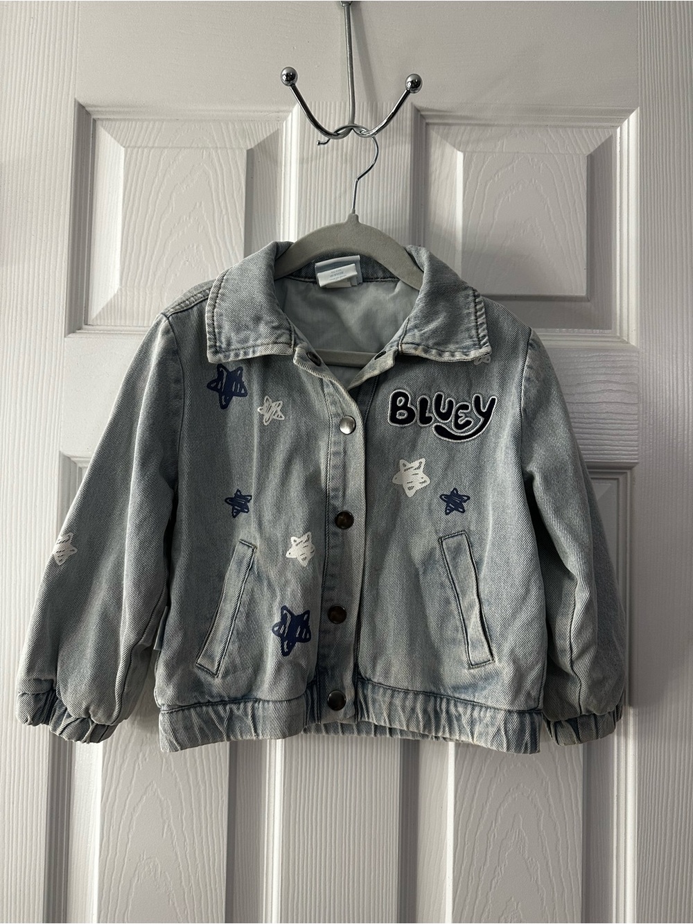 Kids Bluey Light Gray Denim Jacket for Kids